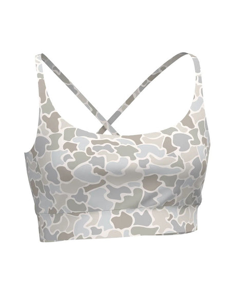 Local Girl Outfitters L5140002-FCW Womens LG Sports Bra Forest Camo Saltwater front view. If you need any assistance with this item or the purchase of this item please call us at five six one seven four eight eight eight zero one Monday through Saturday 10:00a.m EST to 8:00 p.m EST
