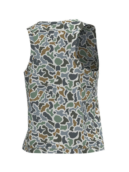 Local Girl Outfitters L5140005-LCB Womens LG Muscle Tank 2.0 Localflage Bluff back view. If you need any assistance with this item or the purchase of this item please call us at five six one seven four eight eight eight zero one Monday through Saturday 10:00a.m EST to 8:00 p.m EST