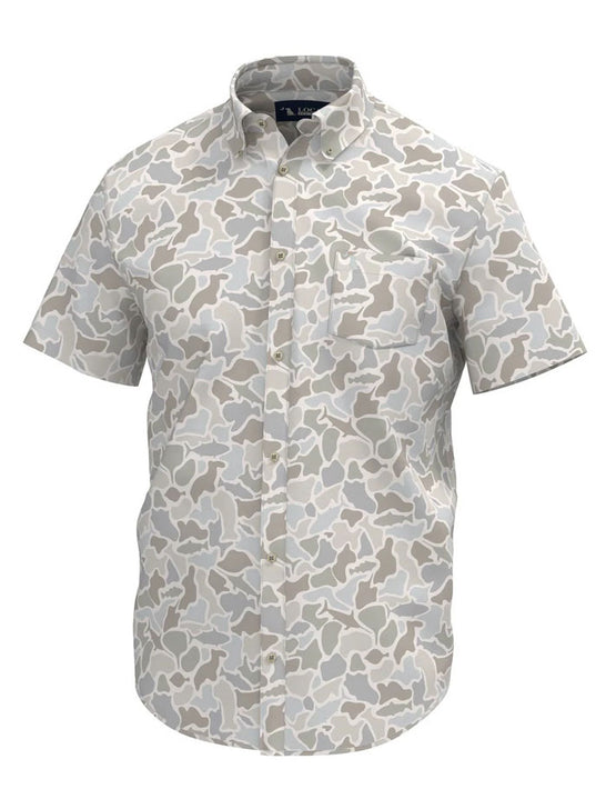 Local Boy Outfitters L500050-SWC Mens Low Country Button Down Shirt Saltwater Natural front view. If you need any assistance with this item or the purchase of this item please call us at five six one seven four eight eight eight zero one Monday through Saturday 10:00a.m EST to 8:00 p.m EST
