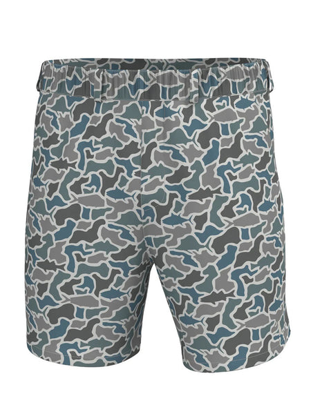 Local Boy Outfitters L1600002-FCM Mens Volley Shorts Fish Camo front view. If you need any assistance with this item or the purchase of this item please call us at five six one seven four eight eight eight zero one Monday through Saturday 10:00a.m EST to 8:00 p.m EST