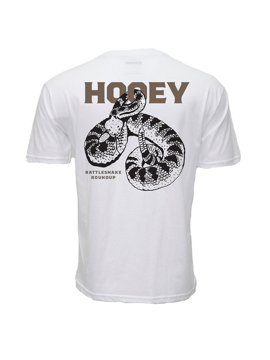Hooey HT1892WH Mens RATTLER T-Shirt White back view. If you need any assistance with this item or the purchase of this item please call us at five six one seven four eight eight eight zero one Monday through Saturday 10:00a.m EST to 8:00 p.m EST