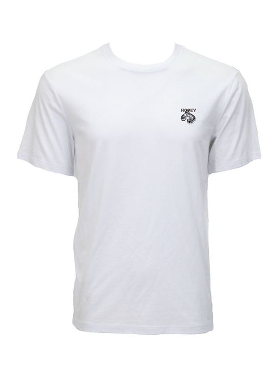 Hooey HT1892WH Mens RATTLER T-Shirt White front view. If you need any assistance with this item or the purchase of this item please call us at five six one seven four eight eight eight zero one Monday through Saturday 10:00a.m EST to 8:00 p.m EST