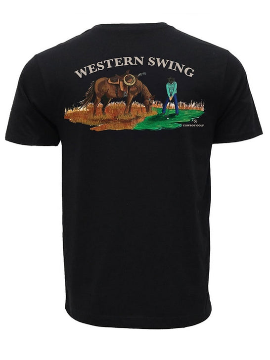 Hooey HT1797BK Western Swing T-Shirt Black back view. If you need any assistance with this item or the purchase of this item please call us at five six one seven four eight eight eight zero one Monday through Saturday 10:00a.m EST to 8:00 p.m EST