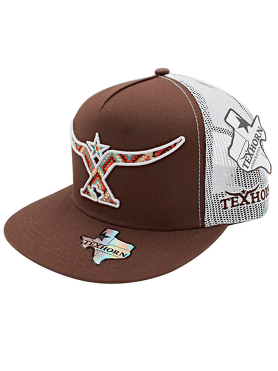 Texhorn ZARAGOZA Trucker Cap White Bark side / front view. If you need any assistance with this item or the purchase of this item please call us at five six one seven four eight eight eight zero one Monday through Saturday 10:00a.m EST to 8:00 p.m EST
