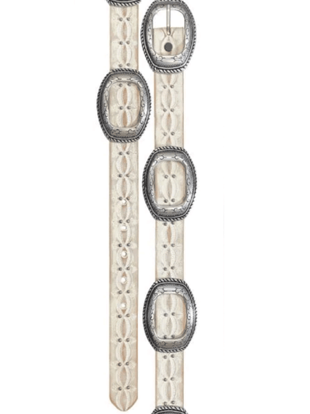 Wrangler 7909390 Womens Distressed Leather Belt Ivory alternate view.If you need any assistance with this item or the purchase of this item please call us at five six one seven four eight eight eight zero one Monday through Saturday 10:00a.m EST to 8:00 p.m EST