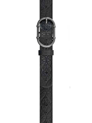Cowgirls Rock 9664300-BK Womens Bridle Buffalo Leather Belt Black alternate front view. If you need any assistance with this item or the purchase of this item please call us at five six one seven four eight eight eight zero one Monday through Saturday 10:00a.m EST to 8:00 p.m EST