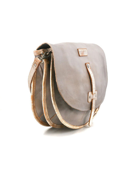 Bed Stu A621043-IRSNLX-X Womens Sequoia Crossbody Handbag Icicle Rustic Nectar Lux side and front view. If you need any assistance with this item or the purchase of this item please call us at five six one seven four eight eight eight zero one Monday through Saturday 10:00a.m EST to 8:00 p.m EST
