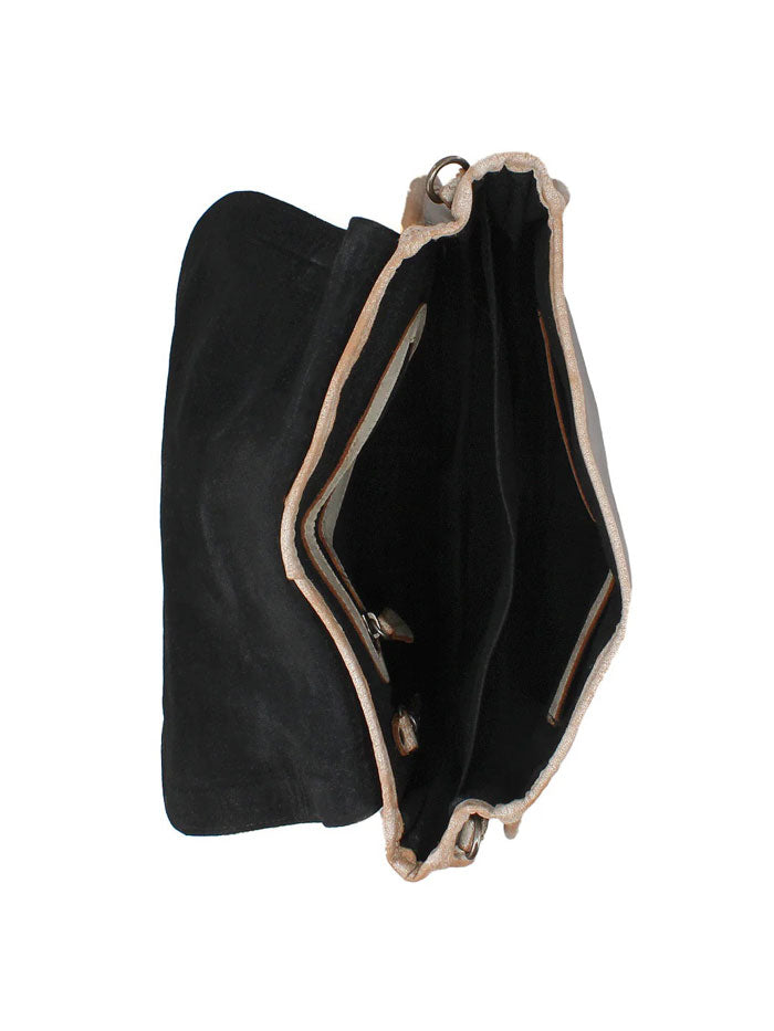 Bed Stu A621043-IRSNLX-X Womens Sequoia Crossbody Handbag Icicle Rustic Nectar Lux front view. If you need any assistance with this item or the purchase of this item please call us at five six one seven four eight eight eight zero one Monday through Saturday 10:00a.m EST to 8:00 p.m EST
