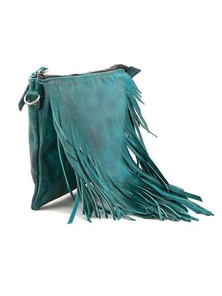 Bed Stu A694264-ATTLDD-X Womens Silverrock Crossbody Handbag Arctic Teal side view. If you need any assistance with this item or the purchase of this item please call us at five six one seven four eight eight eight zero one Monday through Saturday 10:00a.m EST to 8:00 p.m EST
