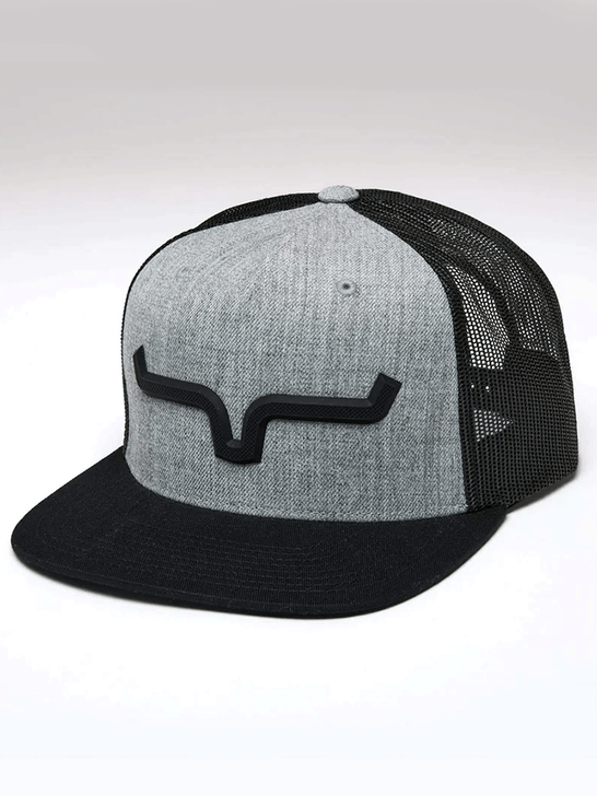 Kimes Ranch SUPER CHARGED Hat Grey Heather side / front view. If you need any assistance with this item or the purchase of this item please call us at five six one seven four eight eight eight zero one Monday through Saturday 10:00a.m EST to 8:00 p.m EST