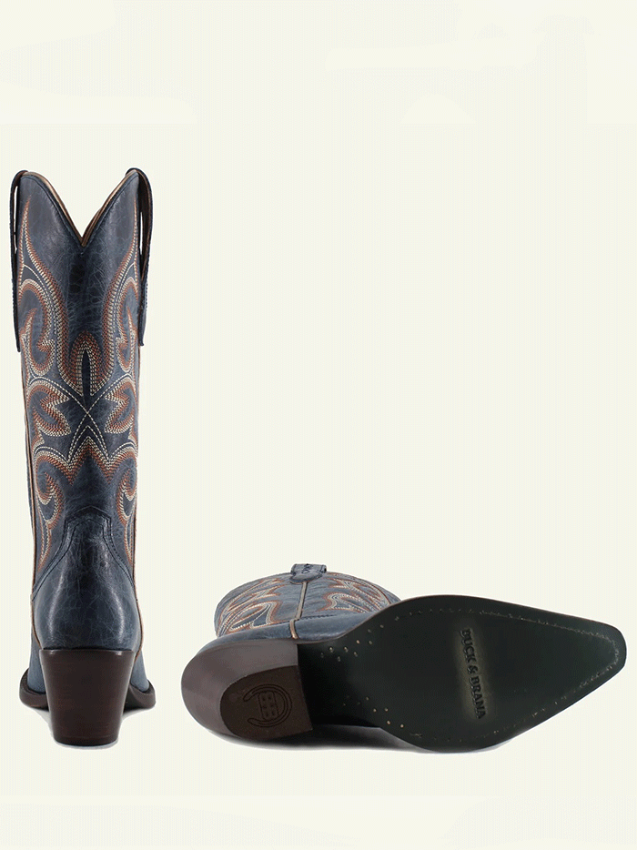 Buck & Brana TESSA Ladies Western Boots Petrol Blue side / front view. If you need any assistance with this item or the purchase of this item please call us at five six one seven four eight eight eight zero one Monday through Saturday 10:00a.m EST to 8:00 p.m EST