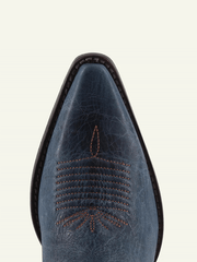 Buck & Brana TESSA Ladies Western Boots Petrol Blue toe view. If you need any assistance with this item or the purchase of this item please call us at five six one seven four eight eight eight zero one Monday through Saturday 10:00a.m EST to 8:00 p.m EST