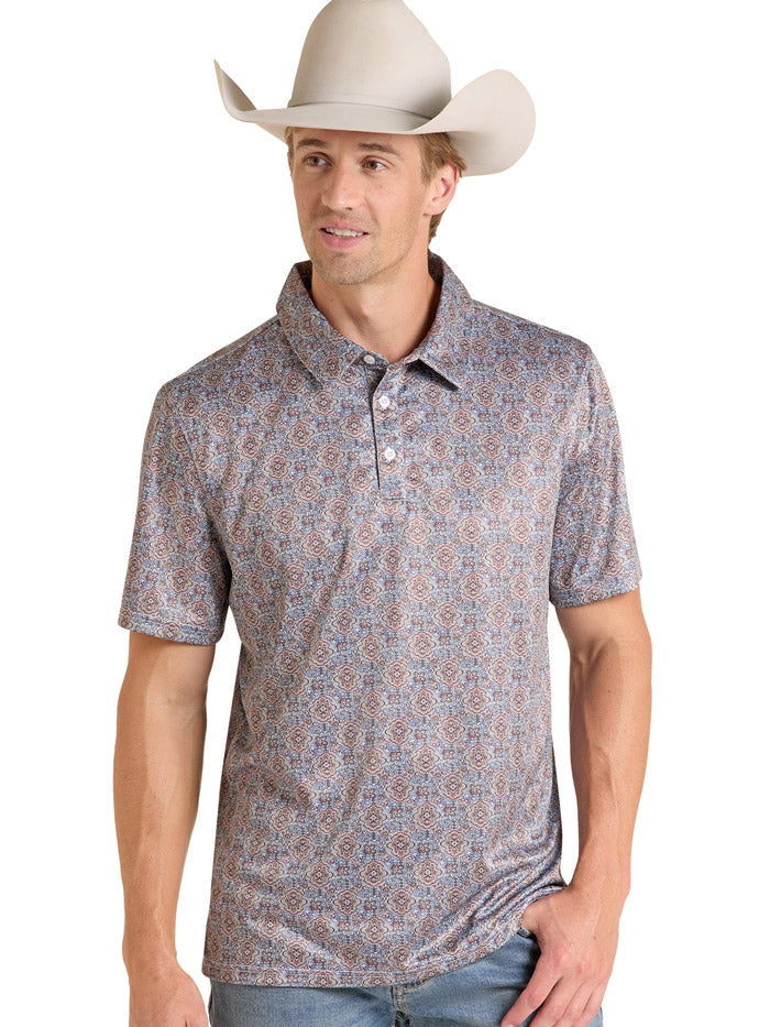 Panhandle TM51T09500 Mens Short Sleeve Button Polo Taupe front view. If you need any assistance with this item or the purchase of this item please call us at five six one seven four eight eight eight zero one Monday through Saturday 10:00a.m EST to 8:00 p.m EST
