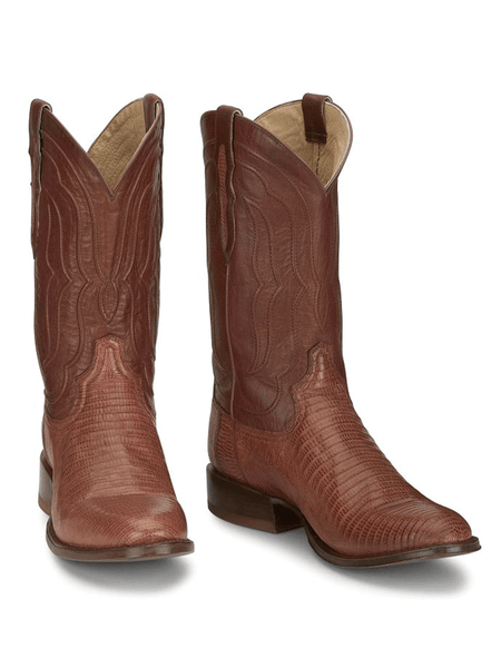 Tony Lama DR5152 Mens Kirtland Lizard Boot Cognac front and side view. If you need any assistance with this item or the purchase of this item please call us at five six one seven four eight eight eight zero one Monday through Saturday 10:00a.m EST to 8:00 p.m EST