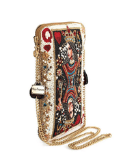 Mary Frances MINI S002-411 THE QUEEN Mini Crossbody Handbag side view. If you need any assistance with this item or the purchase of this item please call us at five six one seven four eight eight eight zero one Monday through Saturday 10:00a.m EST to 8:00 p.m EST