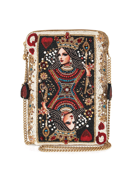 Mary Frances MINI S002-411 THE QUEEN Mini Crossbody Handbag front view.If you need any assistance with this item or the purchase of this item please call us at five six one seven four eight eight eight zero one Monday through Saturday 10:00a.m EST to 8:00 p.m EST
