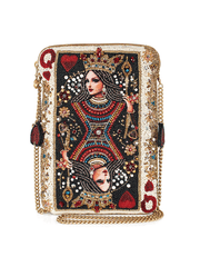 Mary Frances MINI S002-411 THE QUEEN Mini Crossbody Handbag front view.If you need any assistance with this item or the purchase of this item please call us at five six one seven four eight eight eight zero one Monday through Saturday 10:00a.m EST to 8:00 p.m EST
