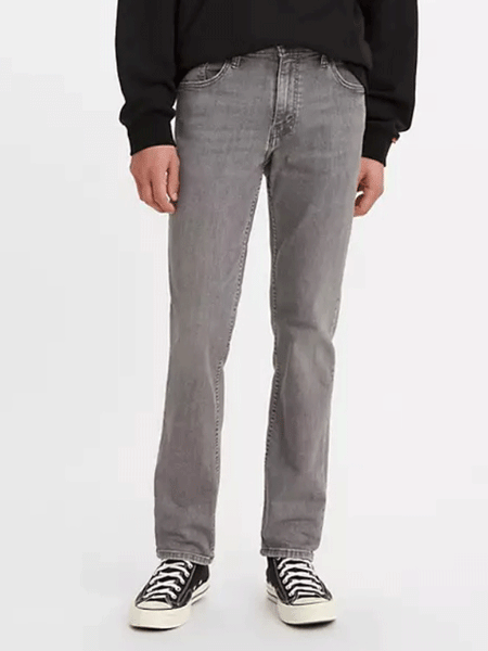 Levi's 045113095 Mens 511 Slim Fit Flex Jeans Bee Eye Grey front view. If you need any assistance with this item or the purchase of this item please call us at five six one seven four eight eight eight zero one Monday through Saturday 10:00a.m EST to 8:00 p.m EST