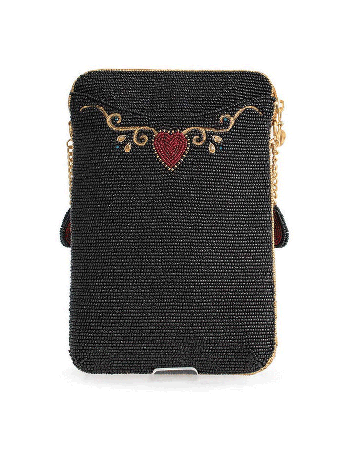 Mary Frances MINI S002-411 THE QUEEN Mini Crossbody Handbag front view.If you need any assistance with this item or the purchase of this item please call us at five six one seven four eight eight eight zero one Monday through Saturday 10:00a.m EST to 8:00 p.m EST
