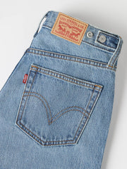 Levi's 0081R0003 Womens Cinch Flare Jeans Handled That Medium Wash back close up detail view. If you need any assistance with this item or the purchase of this item please call us at five six one seven four eight eight eight zero one Monday through Saturday 10:00a.m EST to 8:00 p.m EST