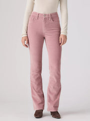 A model wearing a pair of dusty rose pink corduroy pants, styled with a cream long-sleeve top and brown suede boots, photographed against a light gray studio background. If you need any assistance with this item or the purchase of this item please call us at five six one seven four eight eight eight zero one Monday through Saturday 10:00a.m EST to 8:00 p.m EST