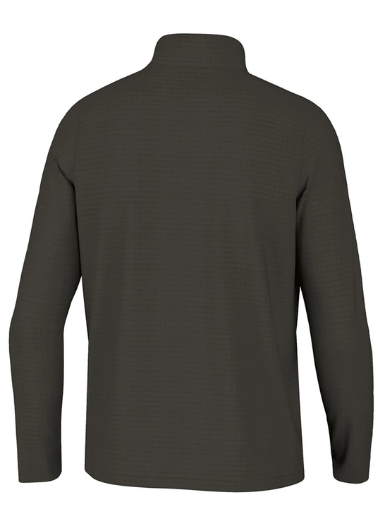 Local Boy Outfitters L1300048-DMO Mens Wafle Half Zip Pullover Deep Mocha back view. If you need any assistance with this item or the purchase of this item please call us at five six one seven four eight eight eight zero one Monday through Saturday 10:00a.m EST to 8:00 p.m EST