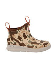 Xtratuf XKADSDCM Youth Sport Ankle Deck Boot Duck Camo side view. If you need any assistance with this item or the purchase of this item please call us at five six one seven four eight eight eight zero one Monday through Saturday 10:00a.m EST to 8:00 p.m EST
