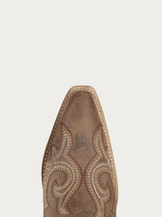Corral Z5557 Ladies Flames Embroidery Cowboy Boot Brown toe view. If you need any assistance with this item or the purchase of this item please call us at five six one seven four eight eight eight zero one Monday through Saturday 10:00a.m EST to 8:00 p.m EST