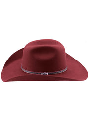 Bullhide LIFE WITH YOU 0870CR 4X Premium Wool Hat Carmine side view. If you need any assistance with this item or the purchase of this item please call us at five six one seven four eight eight eight zero one Monday through Saturday 10:00a.m EST to 8:00 p.m EST