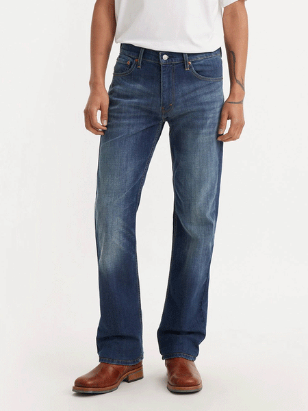Levi's 055270489 Mens 527 Slim Boot Cut Jean Wave Allusions front view. If you need any assistance with this item or the purchase of this item please call us at five six one seven four eight eight eight zero one Monday through Saturday 10:00a.m EST to 8:00 p.m EST