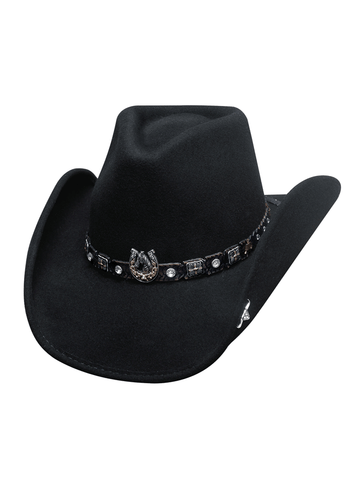 Bullhide DARK HORSE 0708BL Fashion Felt Collection Hat Black