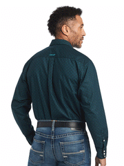 Ariat 10042337 Mens Kannon Classic Fit Shirt Ocean Depths back view. If you need any assistance with this item or the purchase of this item please call us at five six one seven four eight eight eight zero one Monday through Saturday 10:00a.m EST to 8:00 p.m EST