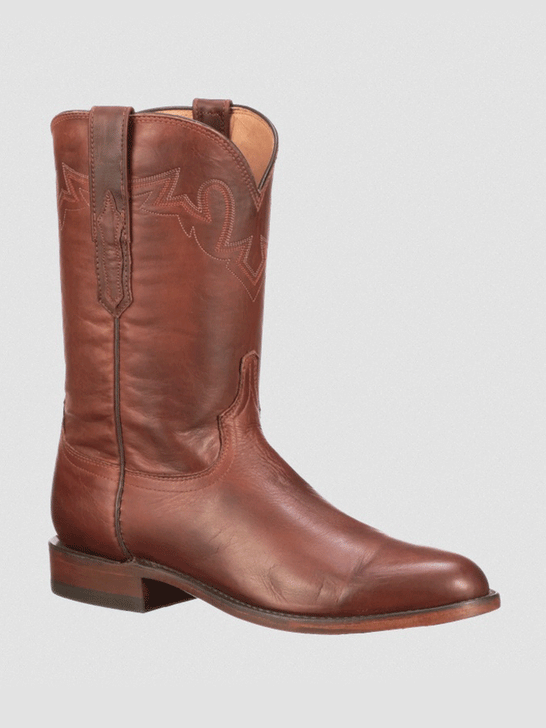 Lucchese CL6503.C2 Mens Sunset Roper Tan Ranch Hand front and side view. If you need any assistance with this item or the purchase of this item please call us at five six one seven four eight eight eight zero one Monday through Saturday 10:00a.m EST to 8:00 p.m EST