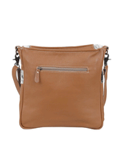 Myra Bag S-5189 Womens Genetic Hand-Tooled Hairon Bag Tan back view. If you need any assistance with this item or the purchase of this item please call us at five six one seven four eight eight eight zero one Monday through Saturday 10:00a.m EST to 8:00 p.m EST