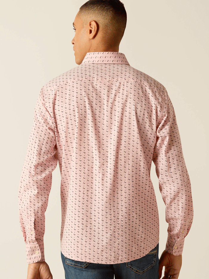 Ariat 10048630 Mens Marshall Stretch Modern Fit Shirt Rose front view. If you need any assistance with this item or the purchase of this item please call us at five six one seven four eight eight eight zero one Monday through Saturday 10:00a.m EST to 8:00 p.m EST