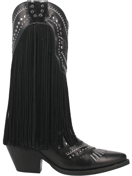 Dingo DI737 Womens Gypsy Leather Boot Black side view. If you need any assistance with this item or the purchase of this item please call us at five six one seven four eight eight eight zero one Monday through Saturday 10:00a.m EST to 8:00 p.m EST