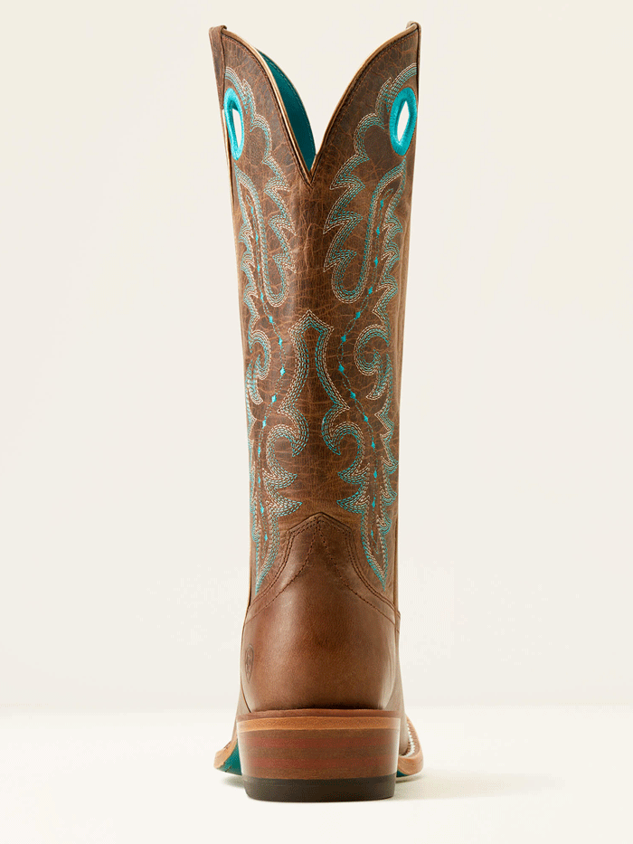 Ariat 10050889 Womens Futurity Boon Western Boot Pecan Brown front and side view. If you need any assistance with this item or the purchase of this item please call us at five six one seven four eight eight eight zero one Monday through Saturday 10:00a.m EST to 8:00 p.m EST