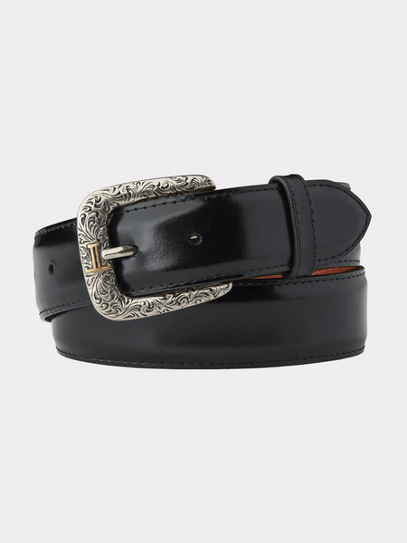 Lucchese W2201 Mens Smooth Goat Western Belt Black front. If you need any assistance with this item or the purchase of this item please call us at five six one seven four eight eight eight zero one Monday through Saturday 10:00a.m EST to 8:00 p.m EST