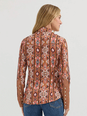 Wrangler 112360599 Womens X Lainey Wilson Chestnut Checotah Western Shirt Brown back view. If you need any assistance with this item or the purchase of this item please call us at five six one seven four eight eight eight zero one Monday through Saturday 10:00a.m EST to 8:00 p.m EST