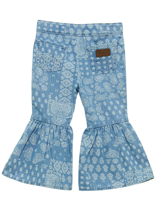 Wrangler 112365060 Infants Flare Jean Winter Light Blue back view. If you need any assistance with this item or the purchase of this item please call us at five six one seven four eight eight eight zero one Monday through Saturday 10:00a.m EST to 8:00 p.m EST