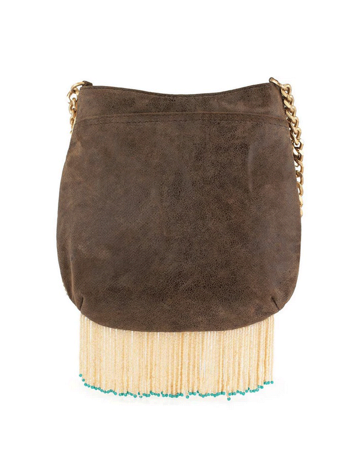 Mary Frances BAG S002-383 LINE DANCE Crossbody Handbag Cream front view. If you need any assistance with this item or the purchase of this item please call us at five six one seven four eight eight eight zero one Monday through Saturday 10:00a.m EST to 8:00 p.m EST