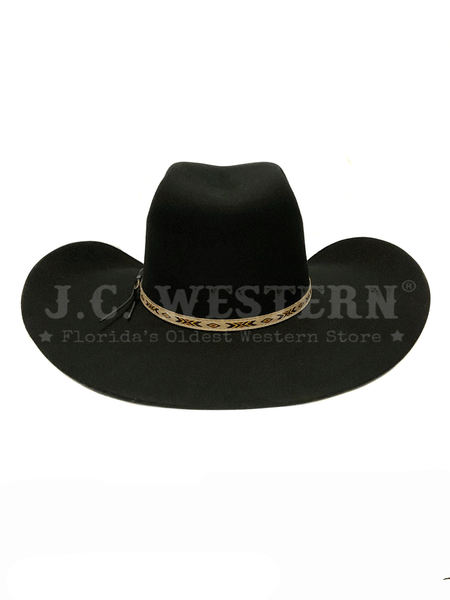 Resistol RWTMPE-914407 TEMPE 3X Western Felt Hat Black back view. If you need any assistance with this item or the purchase of this item please call us at five six one seven four eight eight eight zero one Monday through Saturday 10:00a.m EST to 8:00 p.m EST