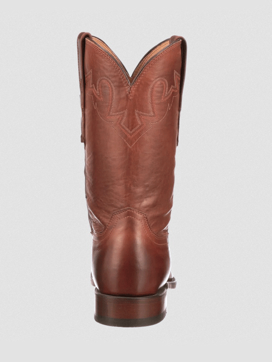 Lucchese CL6503.C2 Mens Sunset Roper Tan Ranch Hand back view. If you need any assistance with this item or the purchase of this item please call us at five six one seven four eight eight eight zero one Monday through Saturday 10:00a.m EST to 8:00 p.m EST