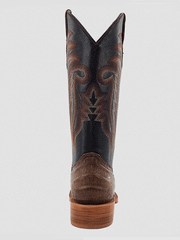 R.Watson RW2004-2 Mens Coco Caiman Belly Western Boots Espresso back view. If you need any assistance with this item or the purchase of this item please call us at five six one seven four eight eight eight zero one Monday through Saturday 10:00a.m EST to 8:00 p.m EST