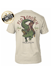 FloGrown FGM-1961 Mens Limited Edition Florida Rodeo Tee Beige back view. If you need any assistance with this item or the purchase of this item please call us at five six one seven four eight eight eight zero one Monday through Saturday 10:00a.m EST to 8:00 p.m EST

