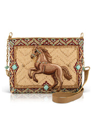 Mary Frances BAG S002-764 FREE REIN Crossbody Handbag Natural front view. If you need any assistance with this item or the purchase of this item please call us at five six one seven four eight eight eight zero one Monday through Saturday 10:00a.m EST to 8:00 p.m EST
