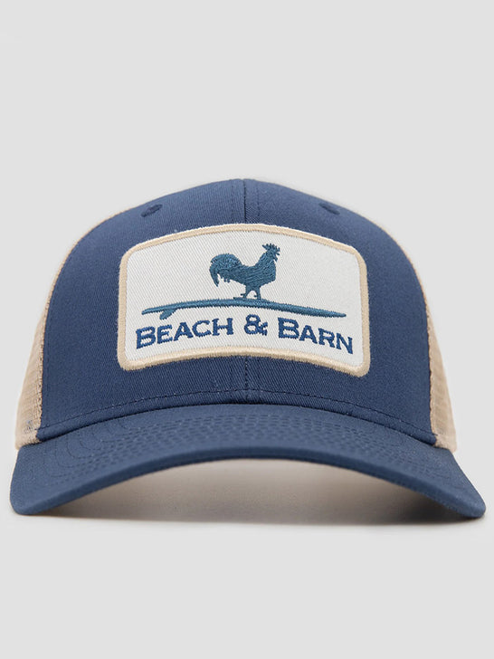 Beach & Barn HARD WORK Snapback Hat Denim front view. If you need any assistance with this item or the purchase of this item please call us at five six one seven four eight eight eight zero one Monday through Saturday 10:00a.m EST to 8:00 p.m EST