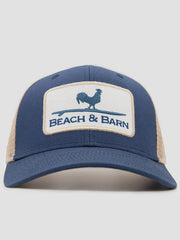 Beach & Barn HARD WORK Snapback Hat Denim front view. If you need any assistance with this item or the purchase of this item please call us at five six one seven four eight eight eight zero one Monday through Saturday 10:00a.m EST to 8:00 p.m EST