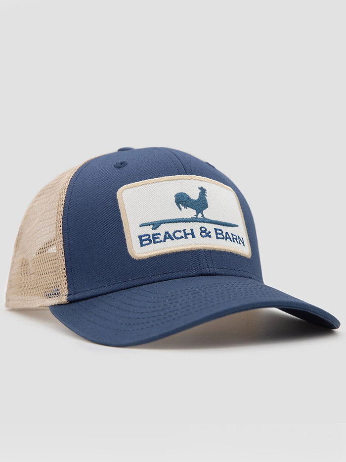 Beach & Barn HARD WORK Snapback Hat Denim front view. If you need any assistance with this item or the purchase of this item please call us at five six one seven four eight eight eight zero one Monday through Saturday 10:00a.m EST to 8:00 p.m EST