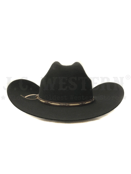 Resistol RWAMSK-304107 Jason Aldean Collection Amarillo Sky Felt Hat Black back view. If you need any assistance with this item or the purchase of this item please call us at five six one seven four eight eight eight zero one Monday through Saturday 10:00a.m EST to 8:00 p.m EST